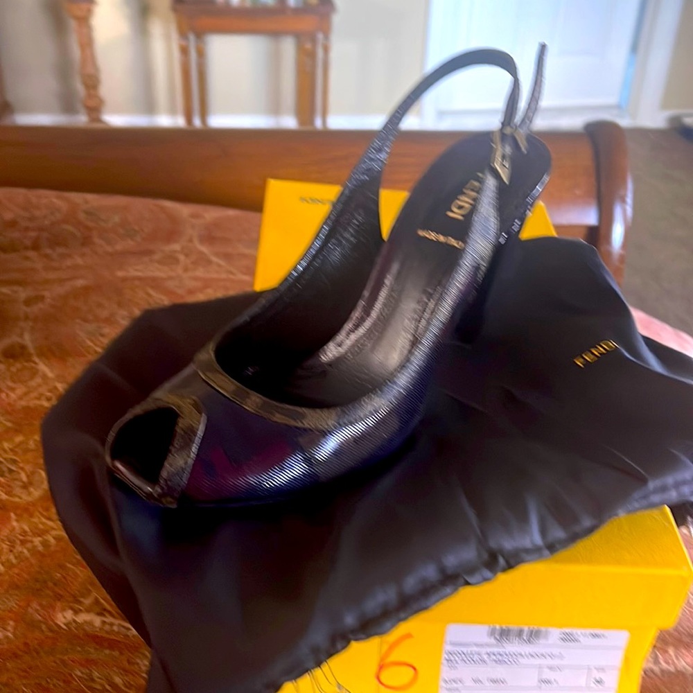 Beautiful Fendi open toe sling back